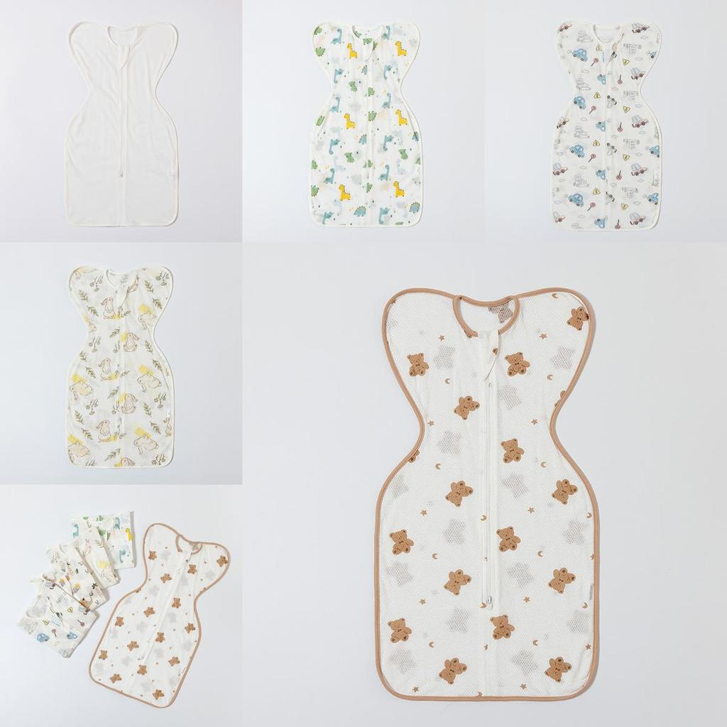 Baby Elephant Sleeveless Cotton Sleep Sack With Breathable Mesh For Newborns