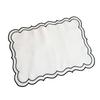 Modern Rectangular Embroidered Polyester Placemat Embroidery Machine Washable Table Mat For Family Gatherings