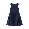 Girls' Pleated Jumper Dress - Preppy Sleeveless Frock