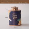 Festive Tea Can: Small Sealed Container for Black, Green, or White Tea with Silver Flakes