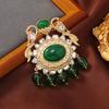 Vintage Medieval Owl Brooch Medieval Vintage Fringed Lion Pin Accessory Corsage
