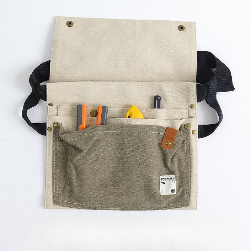 Canvas Wear-Resistant Apron Fanny Pack, Special For Hydropower Carpentry, Portable Multi-Pocket Tool Storage Fanny Pack