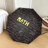 1PC Mathematics Pattern Small Travel Automatic Folding Umbrella, Compact Windproof Umbrella, Automatic Open/Close ,Gift-091529