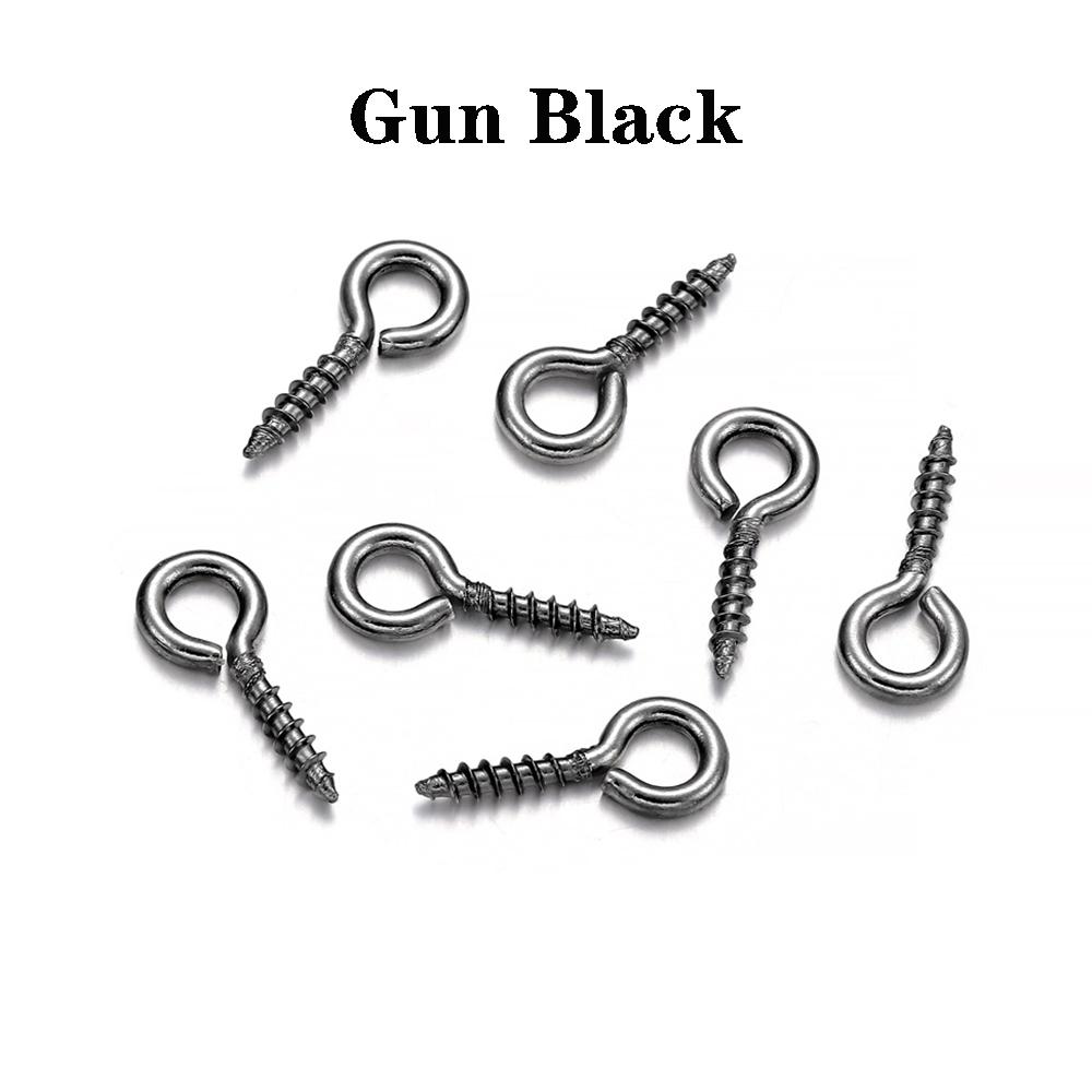 300/500pcs Mini Screw Pendants Eyepin Keychain HookThreaded  Pin Fitting DIY Jewelry Bracelet Necklace Making Accessories