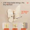 4PCS Plastic Rotating Butterfly Wall Hooks Wall Mounted Butterfly Storage Hanger  Kitchen