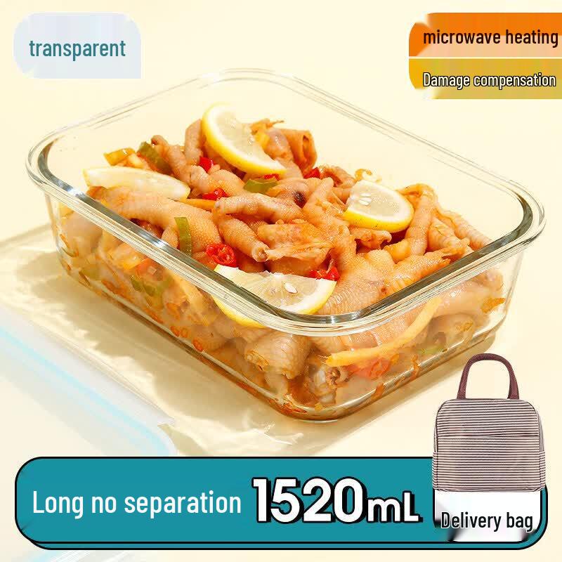 Qiwei Large Capacity Glass Lunch Box