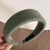 Women Headband Wide-Brimmed Sponge Filling Soft Suede Texture Hair Hoop Autumn