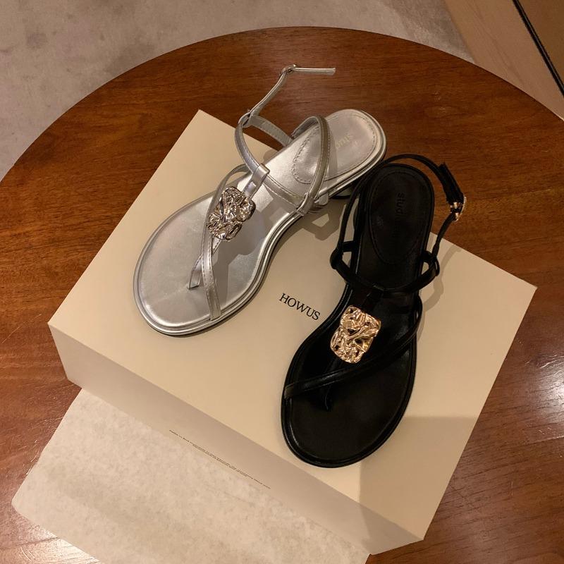 Fashion 2024 Sandals Flip Flops Platform Ladies Shoes Summer High Heels New Corrective Outside Fashion High-heeled Girls Flat Clogs