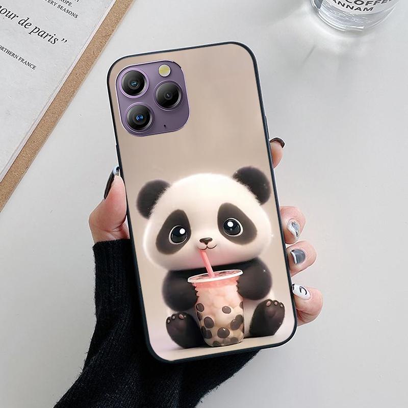 For Blackview A96 A85 A100 A200 Pro Phone Case Lovely Panda Cartoon Painting Soft Siliocne Coque For Blackview A60 Pro Covers