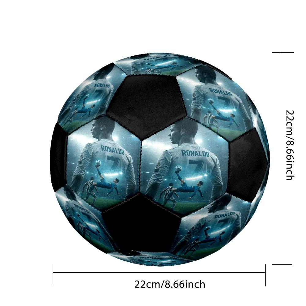 Balón de Fútbol para Entrenamiento al Aire Libre Resistente con Estampado, Talla 5