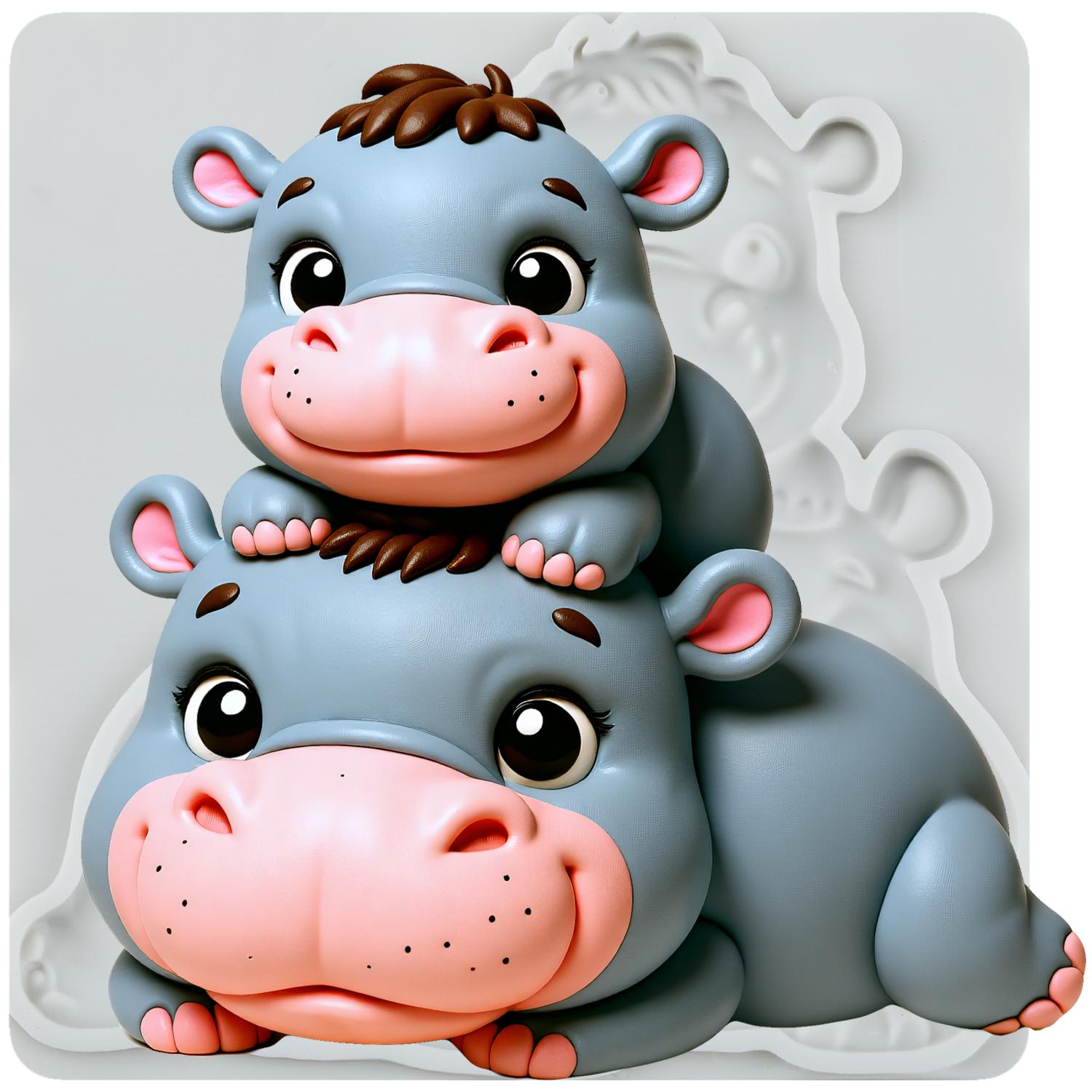 

Гиппопотамы Силиконовая форма Гиппопотам Формы для мастики Инструменты для украшения торта Топпер для кекса Конфеты Сахарное ремесло Мастика Полимерная глина серый