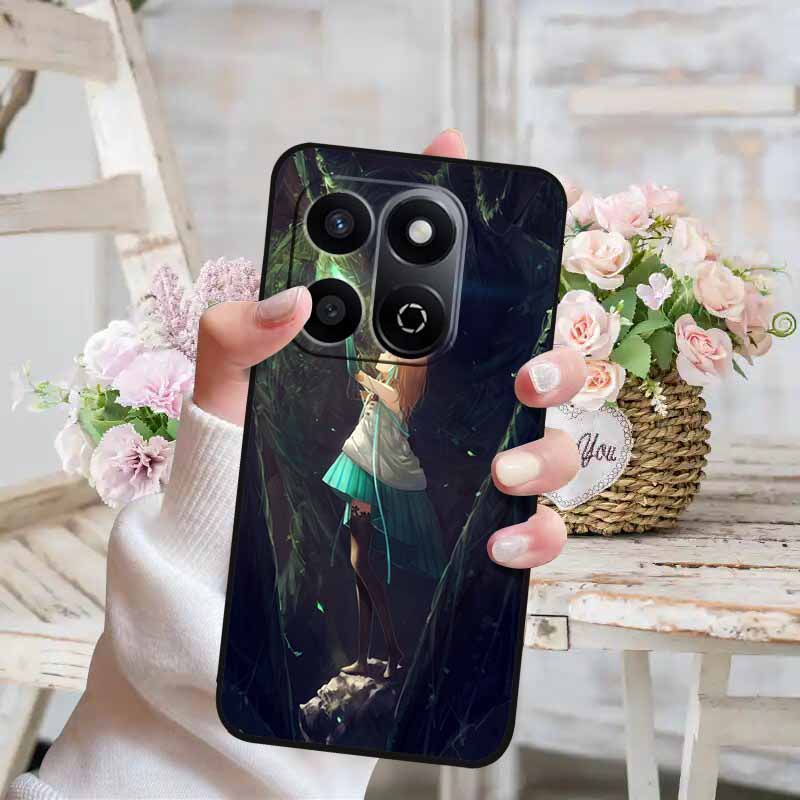 Soft Silicone Case For Honor X7c 4G 5G Cover Cat Painted Lovely Back Cover for Huawei Honor X7C 5G Phone Case HonorX7C TPU Para