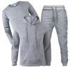 New Loose Men's Autumn and Winter Fleece Sweater Sweatpants Three-piece Casual Sports Long-sleeved Set