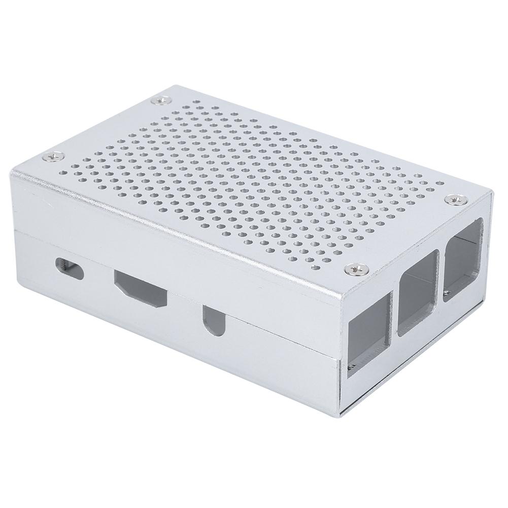 Metallkabinett Kjøleribbe Støvtett Chassis Hovedkortdeler for Raspberry Pi 3 Modell b