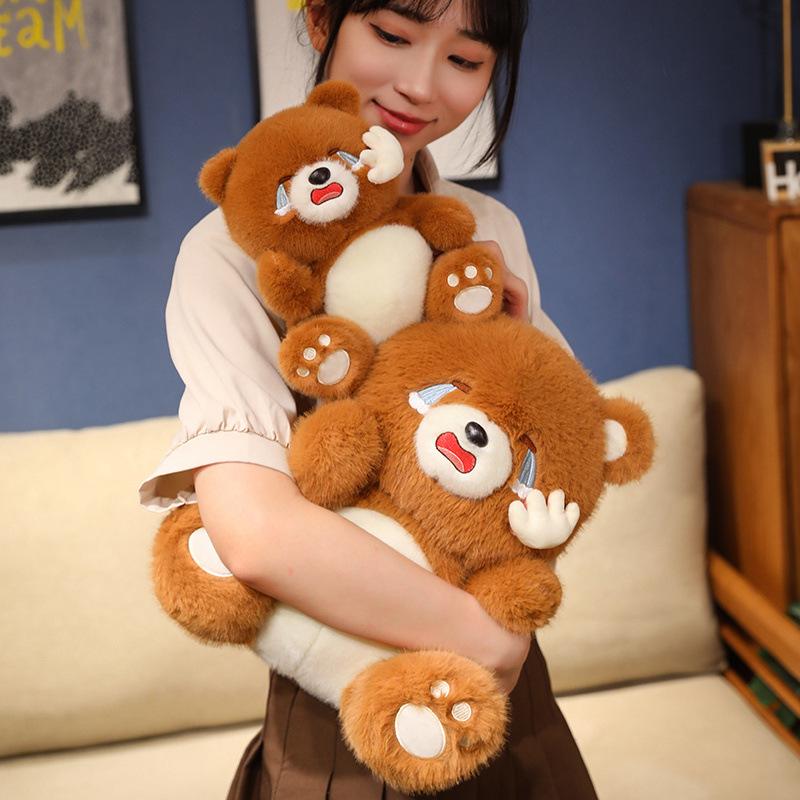 Cute Crying Bear Doll Can Be Pulled Out and Hugged