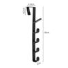 5Pcs Plastic Behind The Door Hooks - Coat Hanger Hanging Rack, Multi-Use Storage Organizer for Cabinet Desk Shelves Home Gadgets