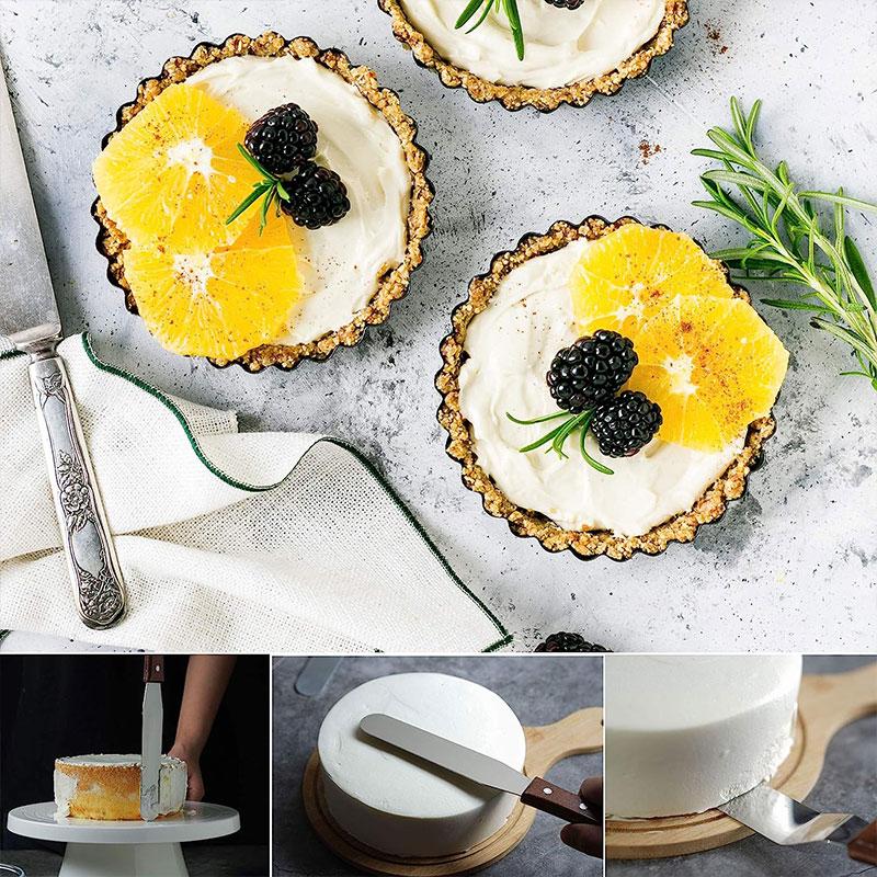 4/6/8/10/12inch Stainless Steel Cake Icing Spatula Frosting Spatula with Wooden Handle Butter Cake Spatula Knife Tool