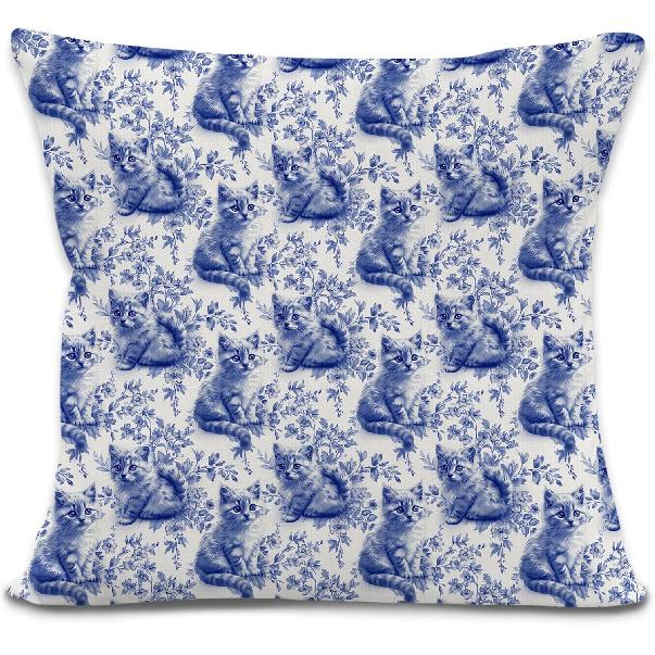 Bichon Frise Pillow Covers 18x18 inches, Vintage Floral Dog Throw Pillow Covers, Gifts for Dog Lover, Farmhouse Botanical Style Decorative