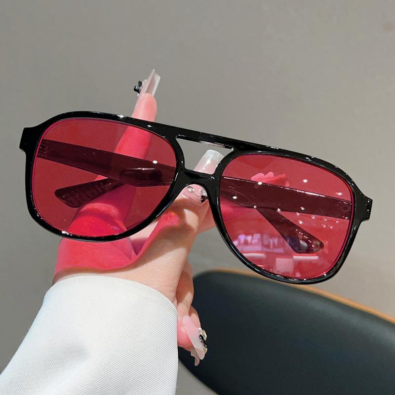 

Retro Square-Frame Pilot Sunglasses Retro Brand Designer Outdoor UV400 Fashion Frog-Eye Shades Eyewear Classic Driving Shades