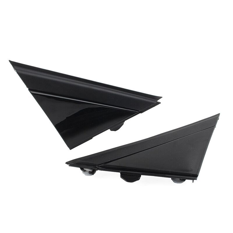 1 Pair Rear View Mirror Triangle Mirror Decorative Plate Bright Black 1SH17KX7AA 1SH16KX7AA For Fiat 500 2012-