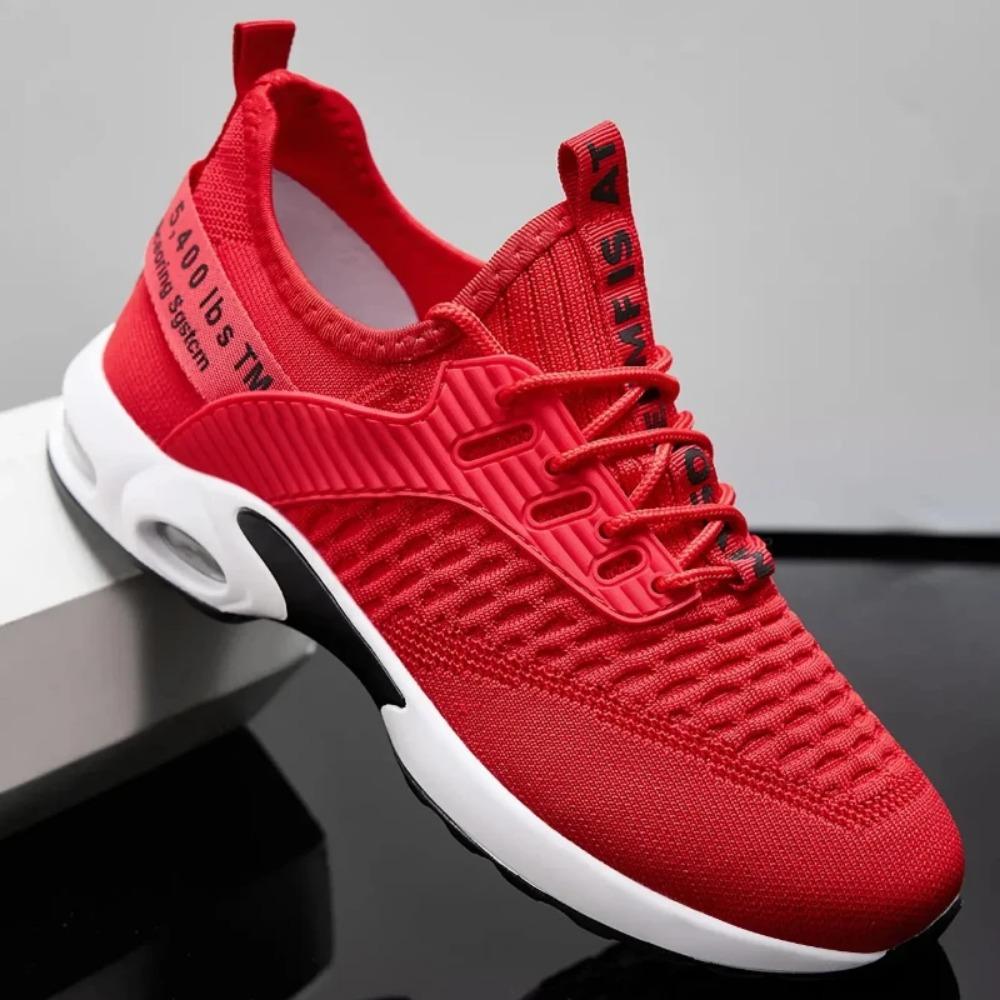 

Summer Men s Road Running Shoes Lightweight Sneakers Man Designer Mesh Sneaker New Lace-Up Male Breathable Sports Tennis Shoes 39 червоний