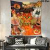 Tapisserie murale Guerrier chat Accrochage mural esthétique Couverture en tissu imprimé Tapisseries décoratives pour chambre à coucher Salon Décoration de maison