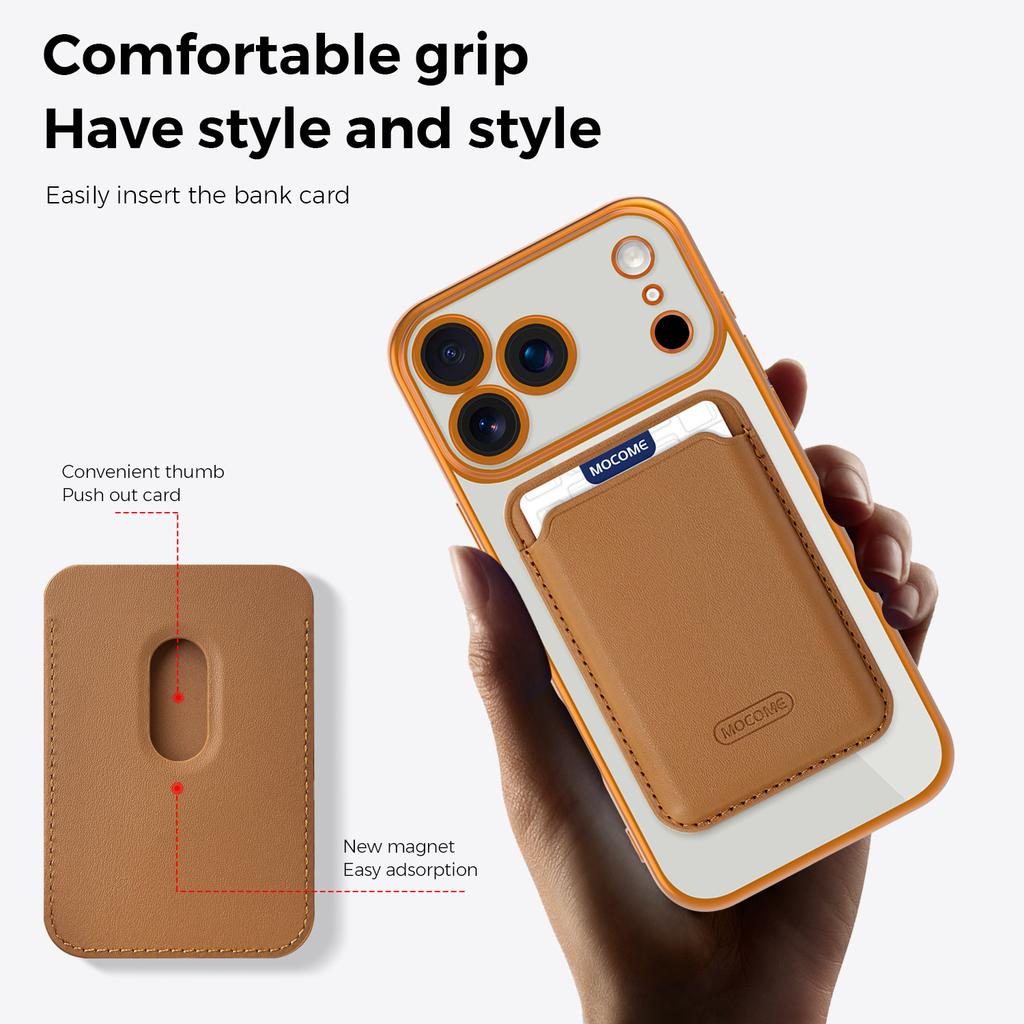 Magnetic Leather Transparent Flip Wallet Case For iPhone 17Air/16 pro Max 15 14/13/12/11 with Card Holder Bumper Bag Built-in Stand