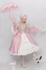 Yucahype Gothic Lolita Long Plus Sweet Lace Dress, Sleeves, Size, Ruffles, Costume, Lolita, Princess, Cosplay, Lolita, Ladylike, (L, Pink)