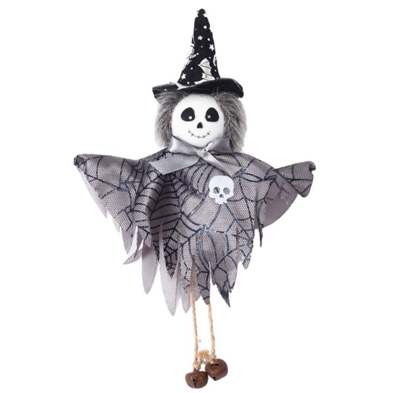 

Halloween Hanging Ghosty Decorations,Halloween Flying Ghosty with Witch Hats for Haunted Houses Graveyard Scene Decor серый