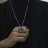 Men's Hip-hop Double Ring Trendy Men's and Women's Simple Accessories Necklace Pendant