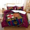 Football Team Logo Sports Printing Quilt Cover Pillowcase 3D Digital Printing Three-Piece Set