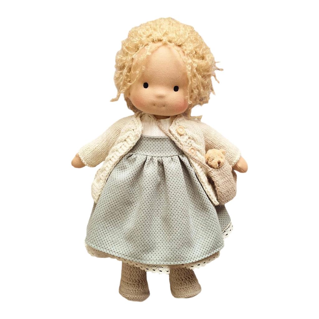 - Doll - Handmade Artist Crafted Doll With Interchangeable Outfits, DIY Dress-Up Doll For Creative Play