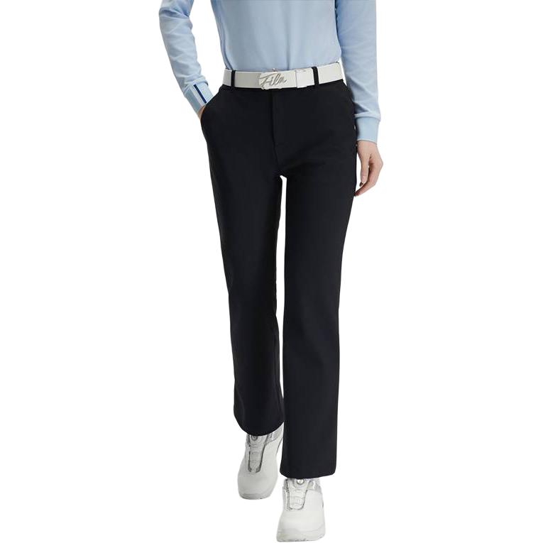 Fila Golf Series Solid Color Soft Comfortable Simple Casual Pants Women Bottoms Black A11W445601F-NV