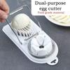 Cortador y Rebanador de Huevos 2 en 1 Divisor Multifuncional de Huevos Cortador de Huevos con Alambre de Acero Inoxidable para Huevos Cocidos Gadget de Cocina