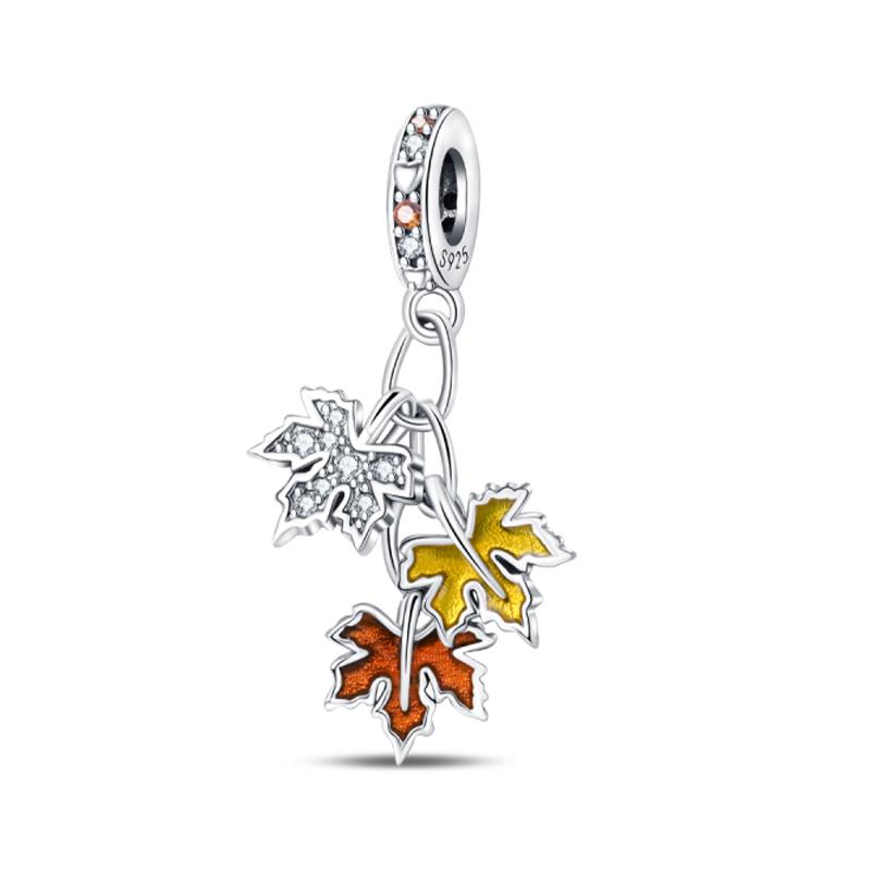 

Authentic copper Autumn Collection Maple Leaves Scarecrow Pumpkin Squirrel Charm Bead Charms Bead Charms Compatible With Bracelets Do It Yourself Jewe