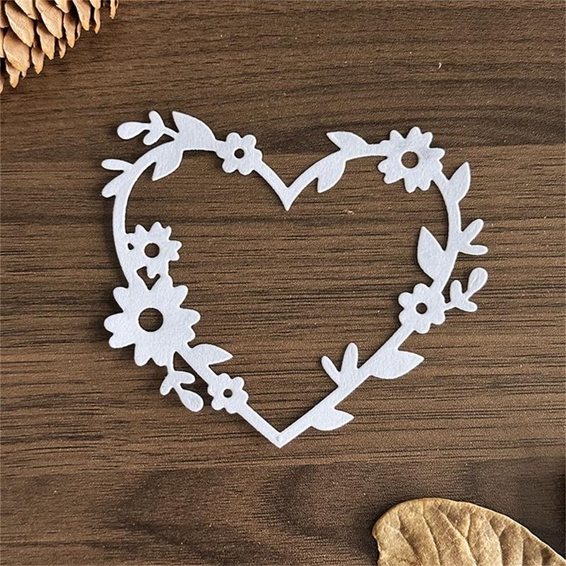 Flower Frame Cutting Dies Heart Shape Metal Die Cuts Embossing Templates Molds Cuts Stencils for Card Photo Decoration