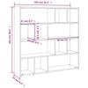 Vidaxl Bookshelf/Room Divider, White, 105X24X102 Cm