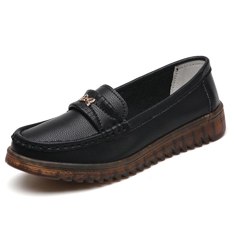 

Новые весенние туфли на мягкой подошве и без усталости для мам, женские нескользящие туфли на плоской подошве, универсальные и повседневные одинарные туфли 41