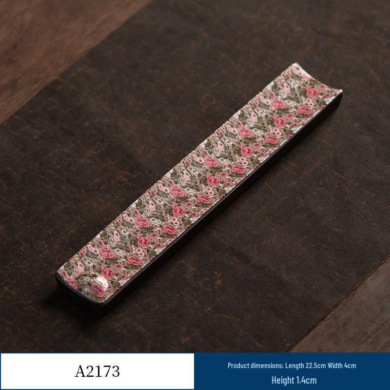 Guochao River & Mountain Ceramic Incense Holder - Retro Incense Stick Tray for Indoor Use