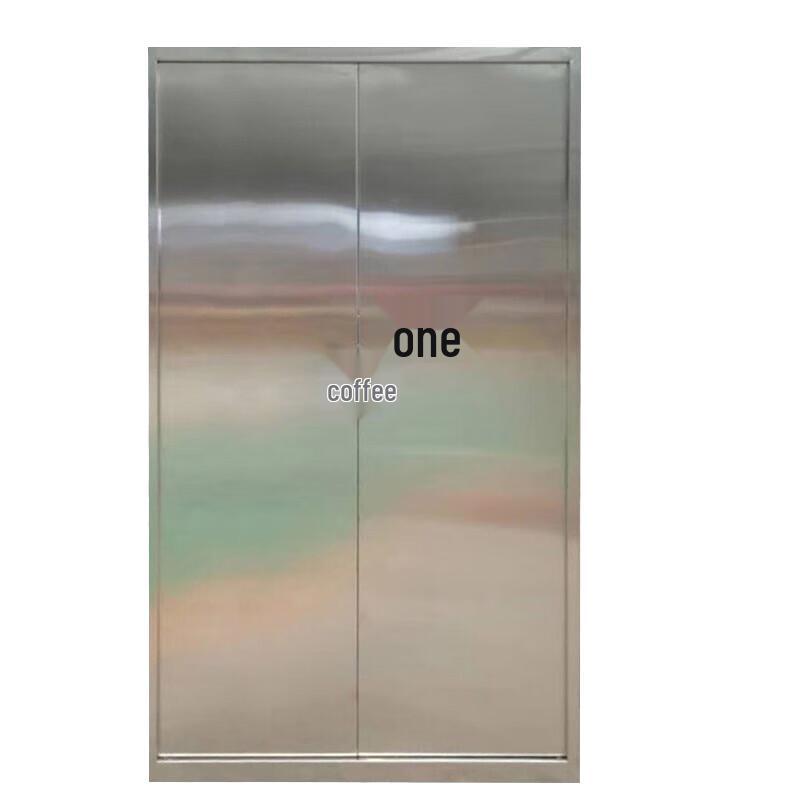 2-Door Stainless Steel Locker with Password Lock One Size