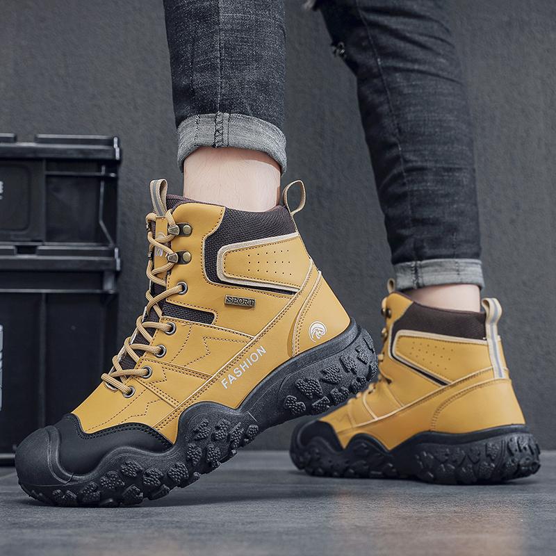 Hiking Shoes Men's Winter Hiking Boots Outdoor Sport Shoes Non-slip Wear-resistant High-top Ankle Boot for Men 2024