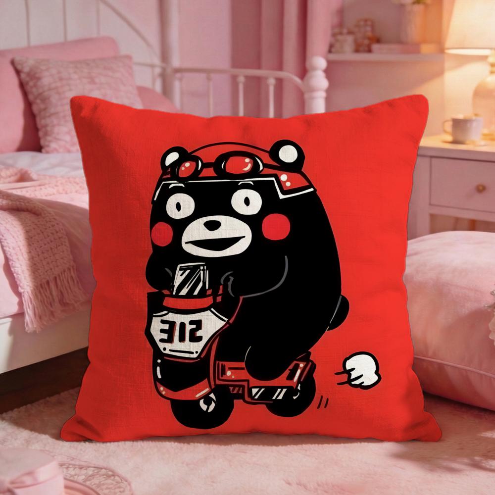 

Kkumamons Cute Cartoon Cushion Cover Premium Comfort Reversible Pillow Cove Two In One Design For Any Room Car Interior 30X30cm