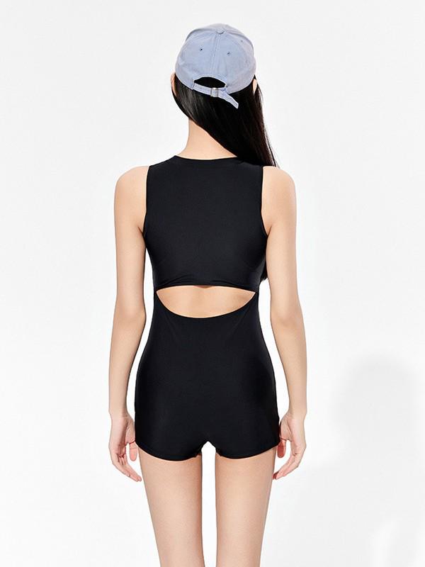 2026 Korean Style Women's Slimming One-Piece Swimsuit - Tummy Covering and Conservative for Hot Springs Resort