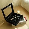 Jewelry Storage Box Earring Ring Jewelry Display Box Jewelry Classification Dustproof Transparent Flip Lid Jewelry Bo