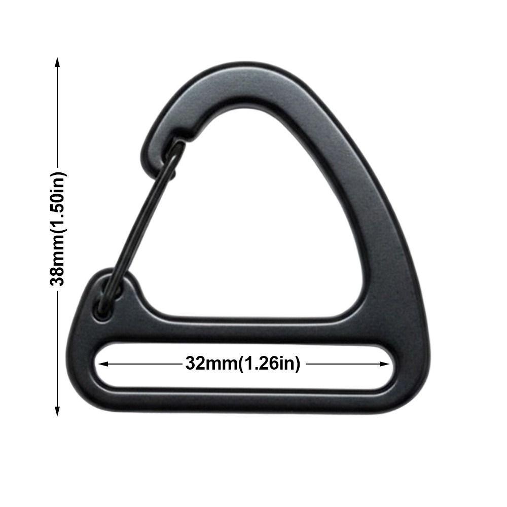 Alloy Triangle Carabiner 32mm Keychain Belt Buckles Spring Quickdraws Clip  Outdoor Tool