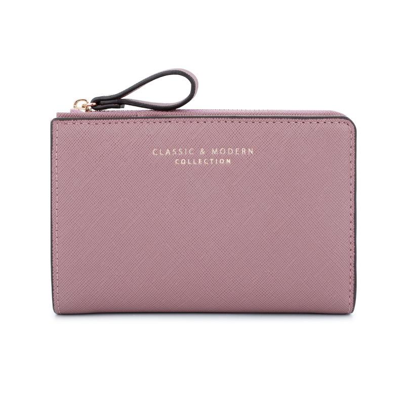 Linyan 2026 Women's High-Grade Cross Grain Short Wallet with Large Capacity