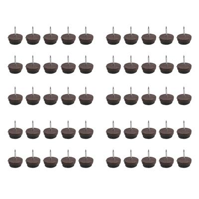 50 Pcs Non-slip Wood Floor Protector Nail Chair Table Furniture Leg Bottom Feet Glides Nail-On Heavy Duty Felt Pads