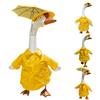 1 Set Porch Goose Rain Jacket Yellow Raincoat Hat And Umbrella Waterproof Goose Outfit Fits 23 Inch Porch Goose for Yard Lawn Decor