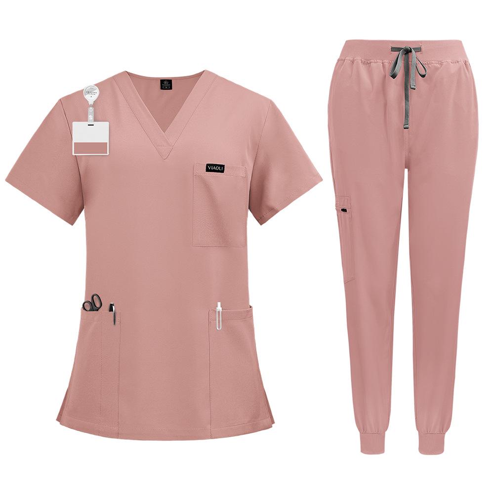 

Жіночий костюм для скрабу з короткими рукавами для хірургії та догляду за шкірою L