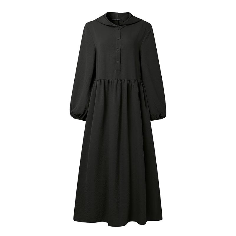 ZANZEA Women Autumn Casual Long Sleeve Loose Hoodies Long Dress